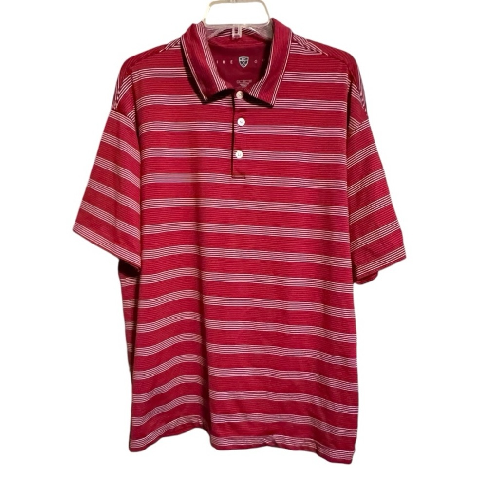 Nike Golf Dri-Fit UV Red Polo Shirt